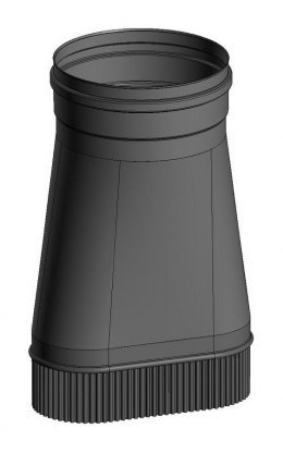 Переход с овала в диаметр, 100х200 D 150, 304  0,5